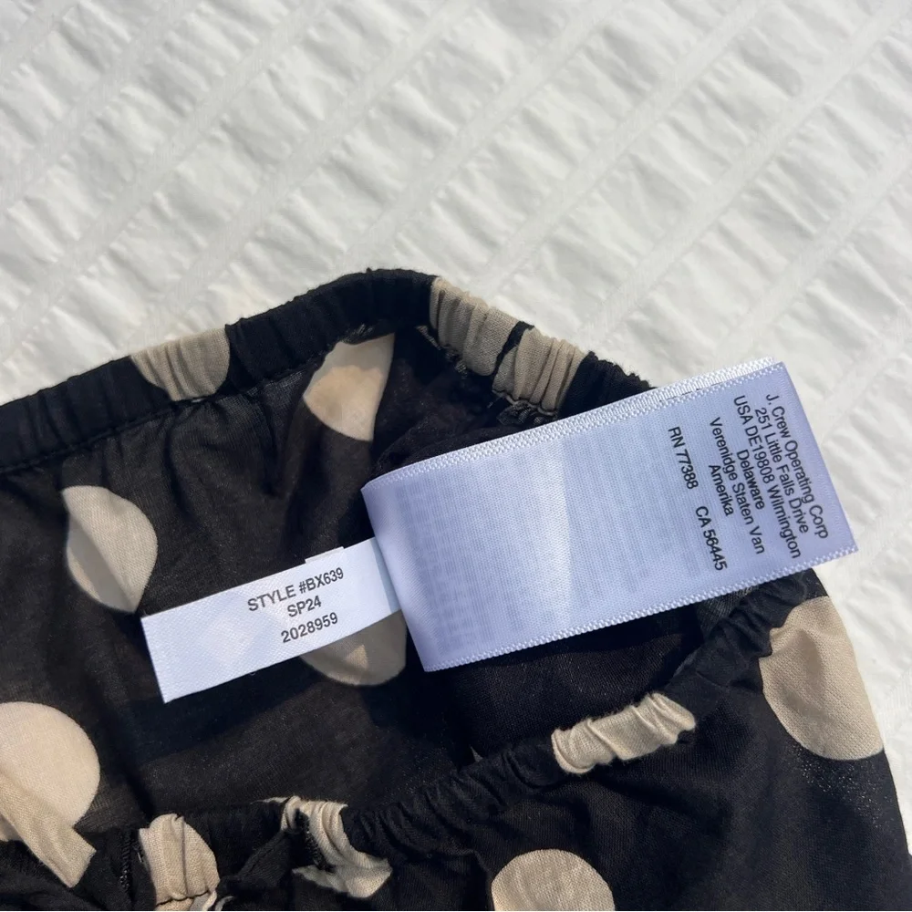 NWT J. Crew Cotton Voile Beach Short in Dot Print, XXS - Picture 9 of 9